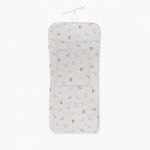 Don Algodon Fronha Para Carrinho de Passeio Reversivel Ninho de Abelha Modelo Animalitos Azul Escuro