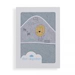 Don Algodon Capa de Banho 100x100 400 Gsm Algodão Terry-Indara-Cinza