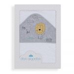 Don Algodon Capa de Banho 100x100 400 Gsm Algodão Terry-Indara-Branco/Cinza