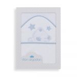 Don Algodon Toalha de Banho 100x100 Algodão Terry Viggo Branco/azul