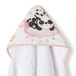 Don Algodon Toalha de Banho 100x100 Algodão Terry Panda Nube Rosa