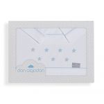Don Algodon Conjunto 3 Peças Berço (Lençol 106x82 + Lençol Colchão 85x55x9 + Almofada 50x30) Algodão-Enzo-B/Azul