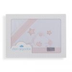 Don Algodon Jogo 3 Peças Berço (Lençol 106x82 + Lençol Colchão 85x55x9 + Almofada 50x30) Algodão Viggo Rosa