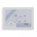 Don Algodon Jogo 3 Peças Berço (Lençol 106x82 + Lençol Colchão 85x55x9 + Almofada 50x30) Algodão Viggo Azul
