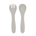 Kikkaboo Conjunto de Colher e Forqueta para Areia em Silicone Platinum