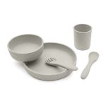 Kikkaboo Serviço de Louça de Silicone Platinum com 5 Peças Sand