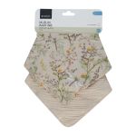Kikkaboo Conjunto de Babetes em Musselina Secret Garden 2 Peças Bege