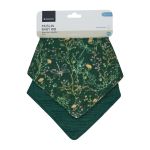 Kikkaboo Conjunto de Babetes de Musselina Secret Garden de 2 Peças em Green