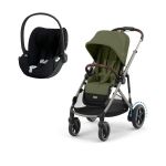 Duo Cybex e-Gazelle + Cloud T i-Size Moss Green Plus