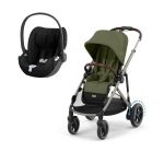 Duo Cybex e-Gazelle + Cloud T i-Size Moss Green Comfort
