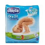Chicco Fraldas Dry Fit Advanced T3 (4-9kg) x21 Un.