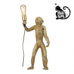 Barcelona LED Candeeiro Macaco Resina com Estilo Exótico "micu" Cor Dourado - L4030-MP