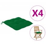 Almofadões de Cadeira 4 Peças 40x40x7 cm Verde - 314876