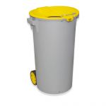 Ding Contentor Lixo Eco Tampa Funil e Rodas 80l 80l / 48x50x80cm - 23144