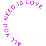 Candy Shock LED Sign 80 All You Need Is Love (purple)