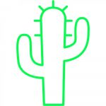 Candy Shock LED Sign 40 Cactus (green)
