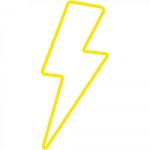 Candy Shock LED Sign 40 Bolt (yellow)