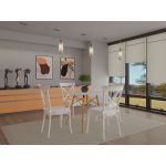 Ideia Home Design Conjunto 4 Cadeiras Brico (Branco) Branco 46,5 x 90,5 x 44 cm