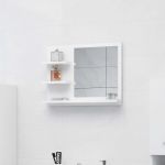 Espelho de Casa de Banho 60x10,5x45 cm Contraplacado Branco - 805006