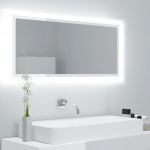 Espelho Casa de Banho LED 100x8,5x37 cm Contrapl. Branco Brilh. - 804945