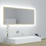 Espelho Casa de Banho LED 100x8,5x37 cm Contrapl. Carv. Sonoma - 804943