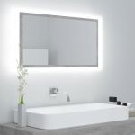 Espelho Casa de Banho LED 80x8,5x37cm Contrap. Cinzento Cimento - 804928