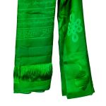 Tibetan Meditation Shop Katha de Seda com 8 Símbolos Auspiciosos Verde