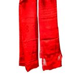 Tibetan Meditation Shop Katha de Seda com 8 Símbolos Auspiciosos Vermelho