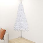 Árvore de Natal Artificial de Canto 180 cm PVC Branco - 329169