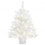 Árvore de Natal Artificial com Luzes LED 65 cm Branco - 3077458