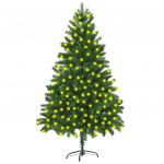 Árvore de Natal Artificial com Luzes LED 210 cm Verde - 3077470