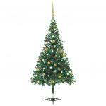 Árvore de Natal Artificial C/ Leds & Bolas 210 cm 910 Ramos - 3077490