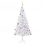 Árvore de Natal Artificial C/ Leds e Bolas 210 cm 910 Ramos - 3077495