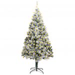 Árvore de Natal Artificial com Luzes Led/neve 300 cm PVC Verde - 3077741
