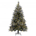 Árvore de Natal Artificial com Luzes LED e Neve PVC e Pe 180 cm - 3077785
