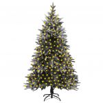 Árvore de Natal Artificial com Luzes LED e Neve PVC e Pe 210 cm - 3077786