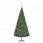 Árvore de Natal Artificial com Luzes LED e Bolas 500 cm Verde - 3077792