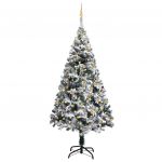 Árvore de Natal Artificial C/ Luzes LED e Bolas 240cm PVC Verde - 3077822