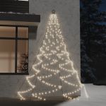 Árvore de Natal Parede 260 Luzes LED 3 M Int/ext Branco Quente - 328640