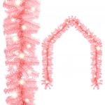 Grinalda de Natal com Luzes LED 5 M Cor-de-rosa - 329198