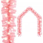 Grinalda de Natal com Luzes LED 10 M Cor-de-rosa - 329199
