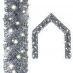 Grinalda de Natal com Luzes LED 10 M Prateado - 329205