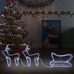 Decoração de Natal Rena e Trenó de Exterior 576 Luzes LED - 329811