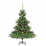 Árvore Natal Artif. com Leds/bolas 120 cm Abeto Caucasiano Verde - 3077558