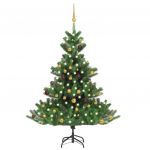 Árvore Natal Artif. com Leds/bolas 150 cm Abeto Caucasiano Verde - 3077559
