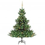 Árvore Natal Artif. com Leds/bolas 210 cm Abeto Caucasiano Verde - 3077561