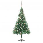 Árvore de Natal Artificial com Luzes LED e Bolas 120cm 230 Ramos - 3077573