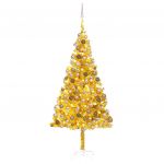 Árvore Natal Artificial + Luzes Led/bolas 210 cm Pet Dourado - 3077606