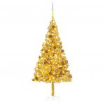 Árvore Natal Artificial + Luzes Led/bolas 240cm Pet Dourado - 3077607