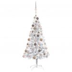 Árvore Natal Artificial + Luzes Led/bolas 150 cm Pet Preateado - 3077609